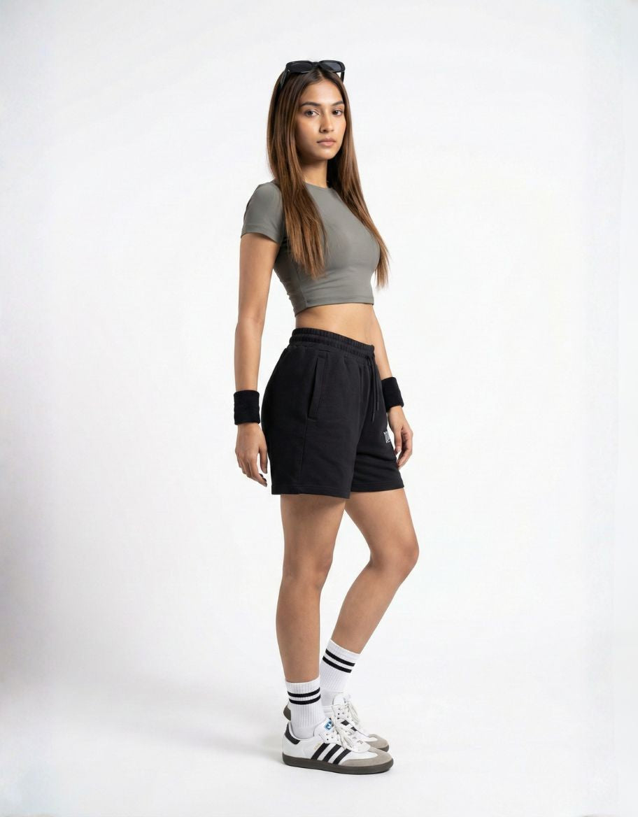 Black Terry Shorts